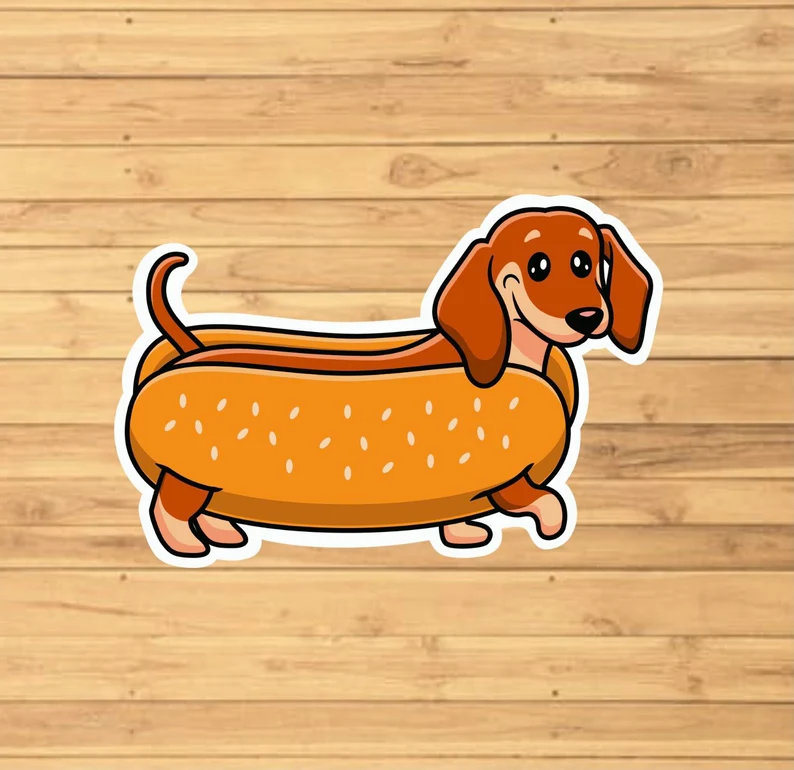 Hotdog Dog Sticker