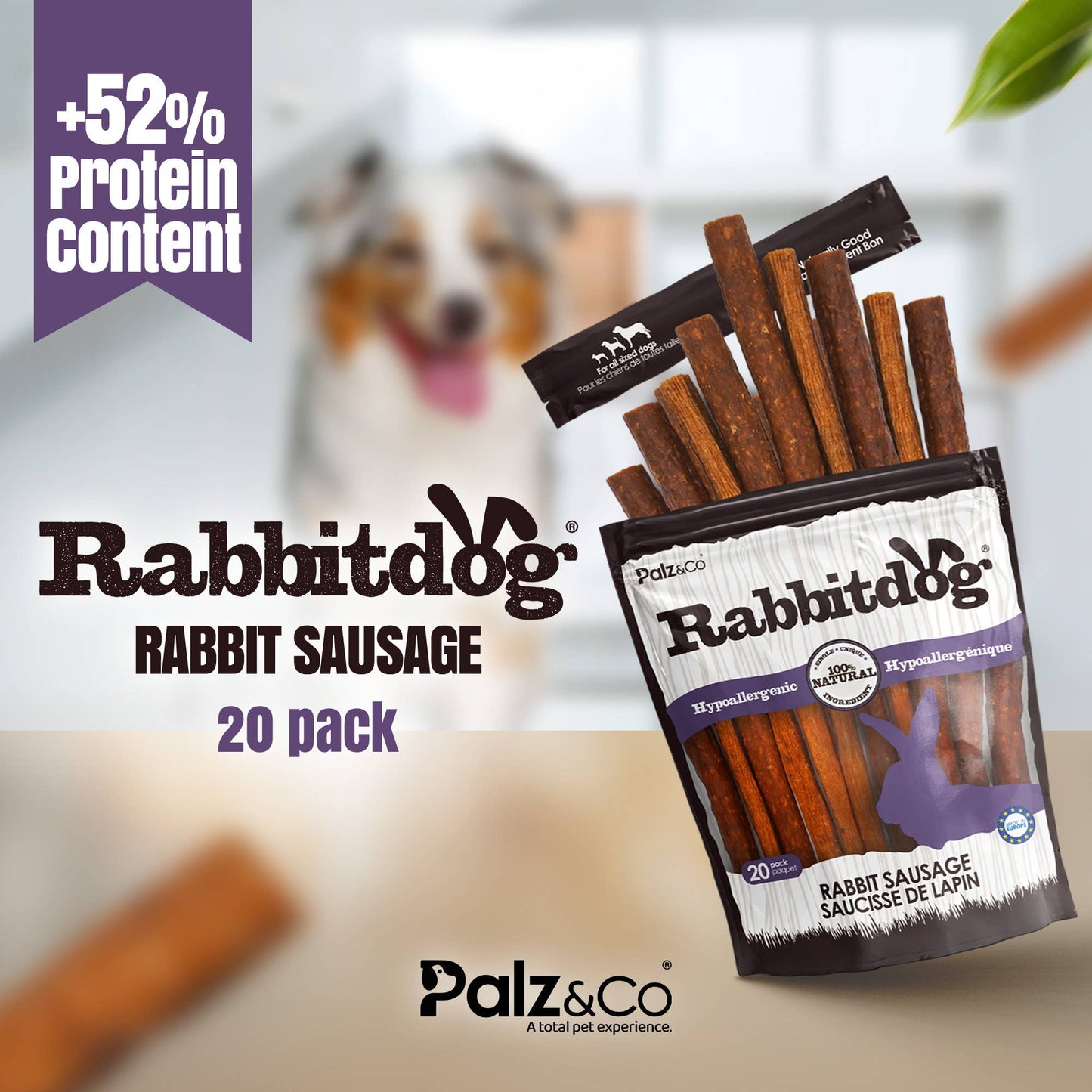 Rabbitdog Rabbit Sausage Dog Treats
