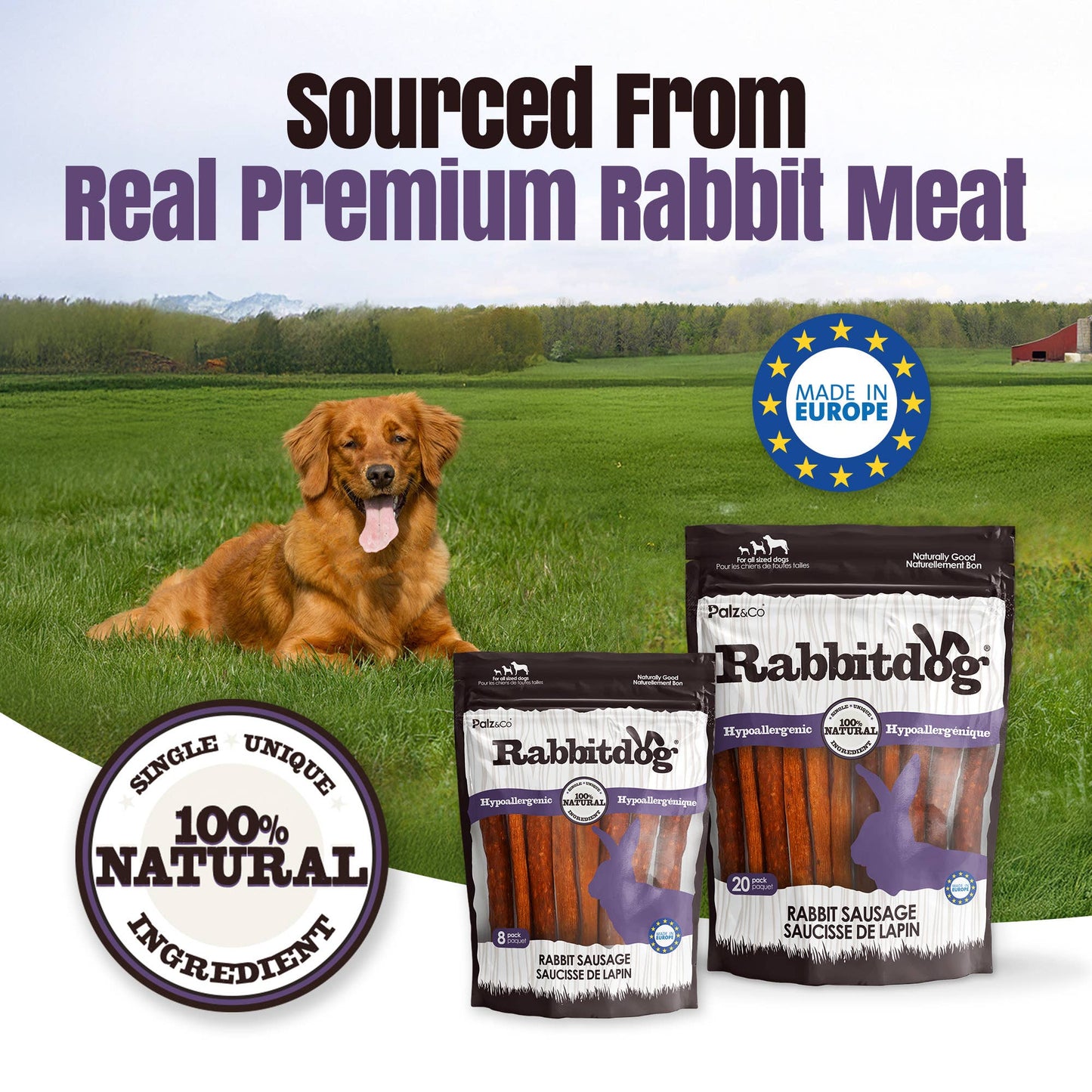 Rabbitdog Rabbit Sausage Dog Treats