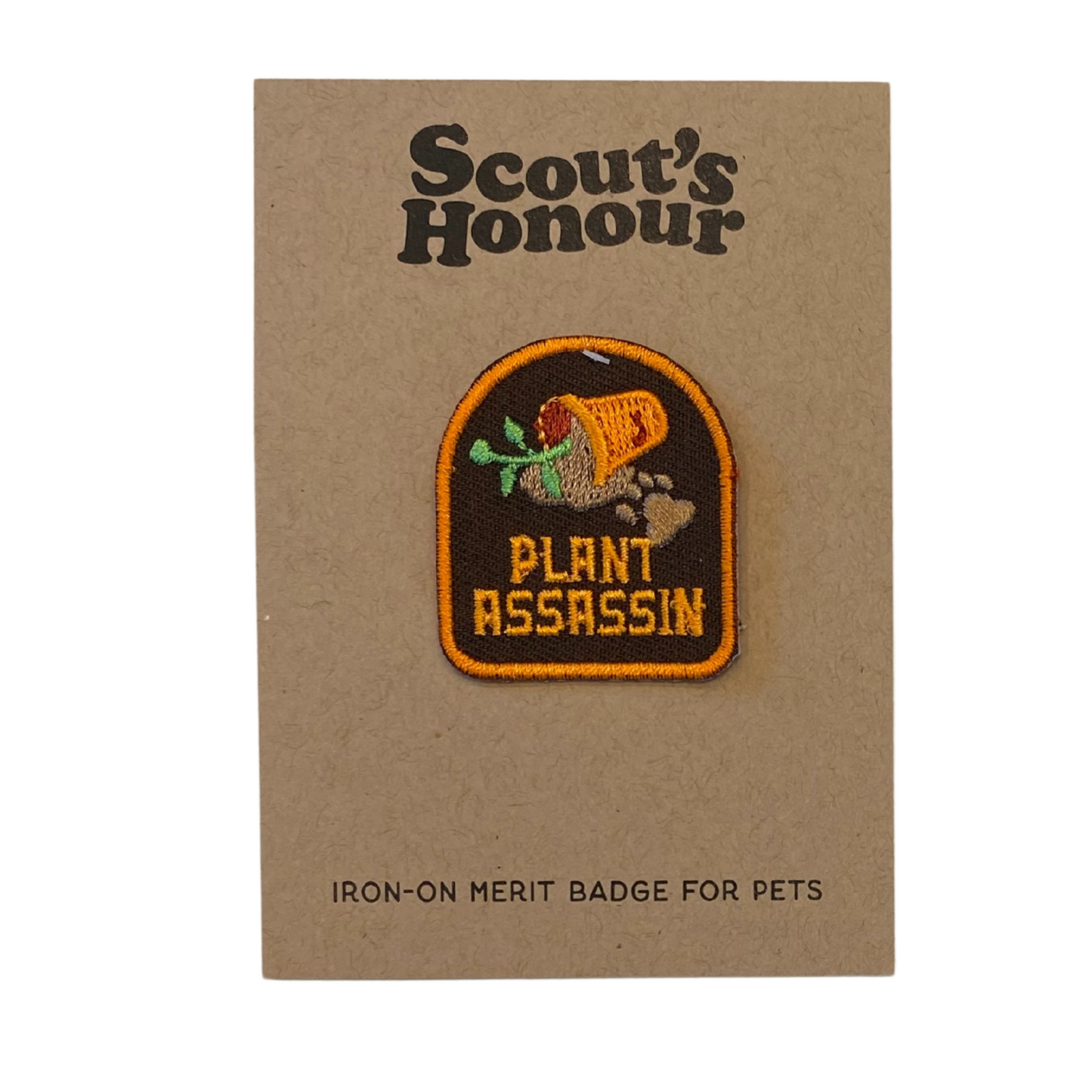 Plant Assassin Iron-On Merit Badge for Pets