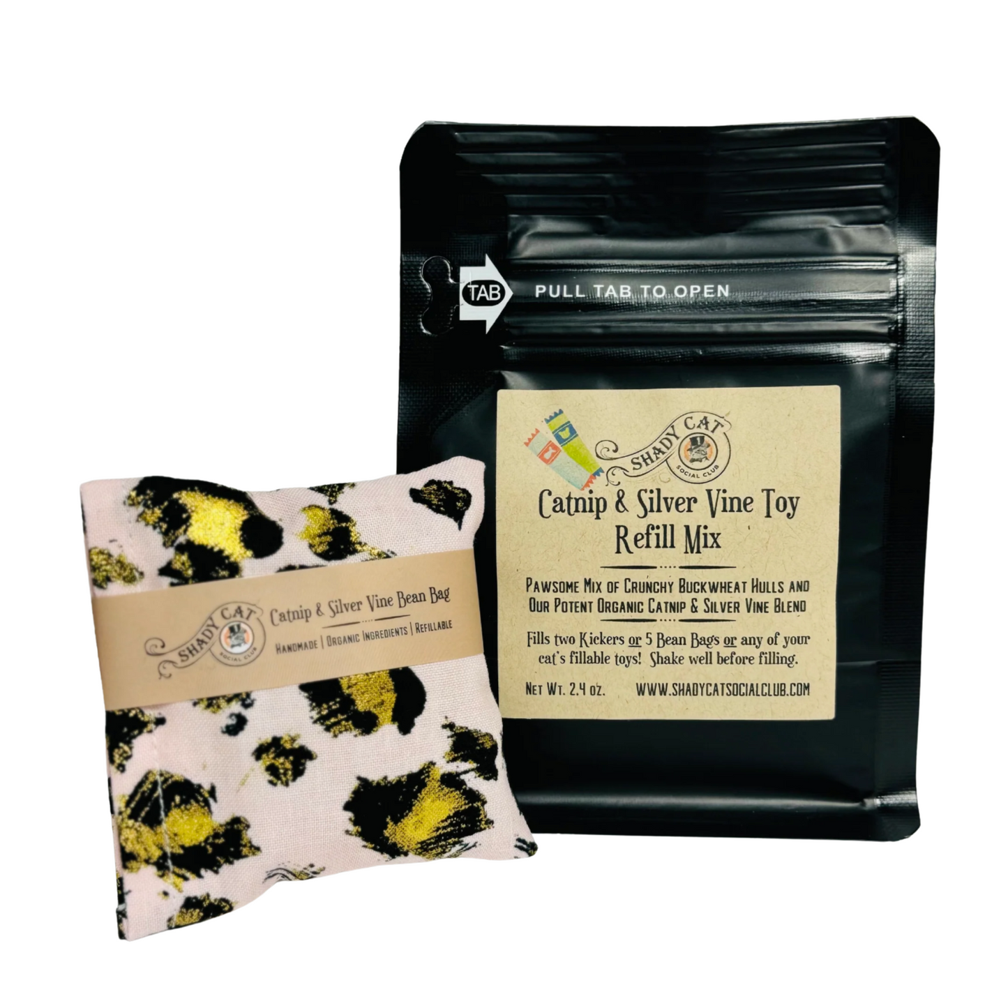 Toy Refill for Catnip and Silvervine Bean Bags and Kickers