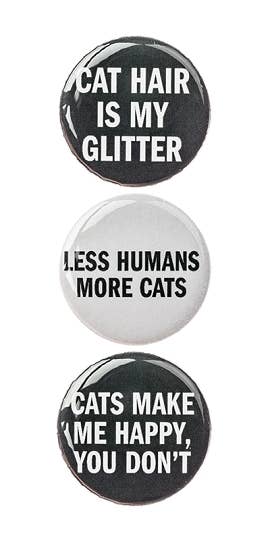 Cat Hair Is My Glitter Magnets - Set of 3
