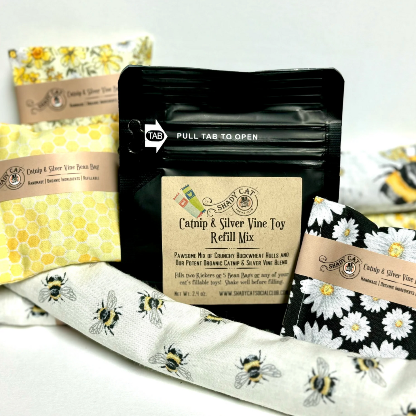 Toy Refill for Catnip and Silvervine Bean Bags and Kickers