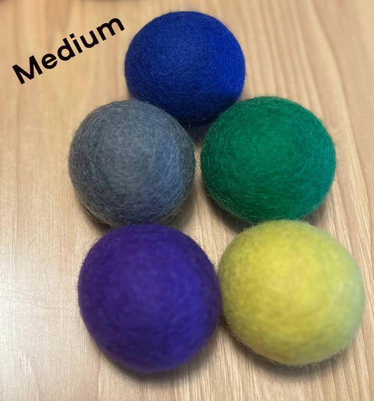 Felt Balls Cat Toy: Medium 1.75" (4.4cm)