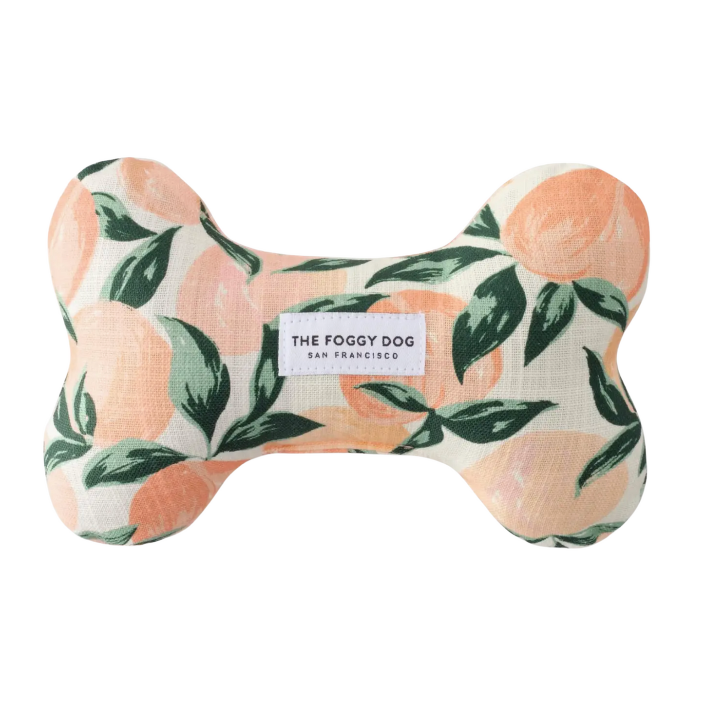 Peaches and Cream Dog Bone Squeaky Toy