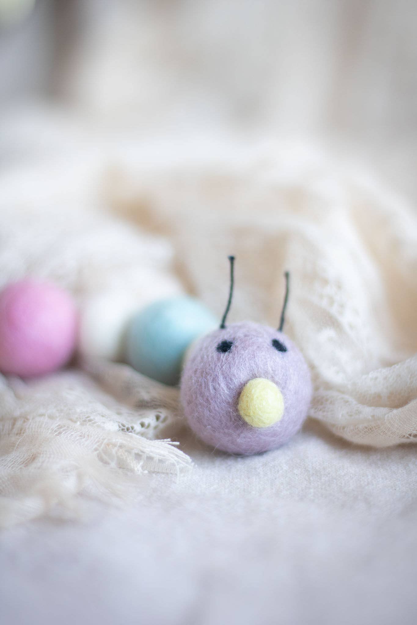 CANDY Caterpillar Eco Wool Toys (pastel colors)