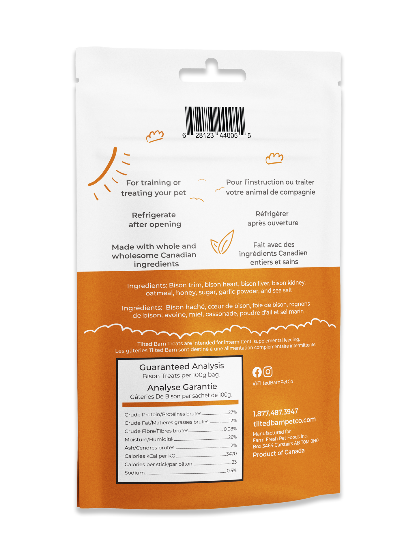 Bison Treats For Dogs 100g/3.53oz