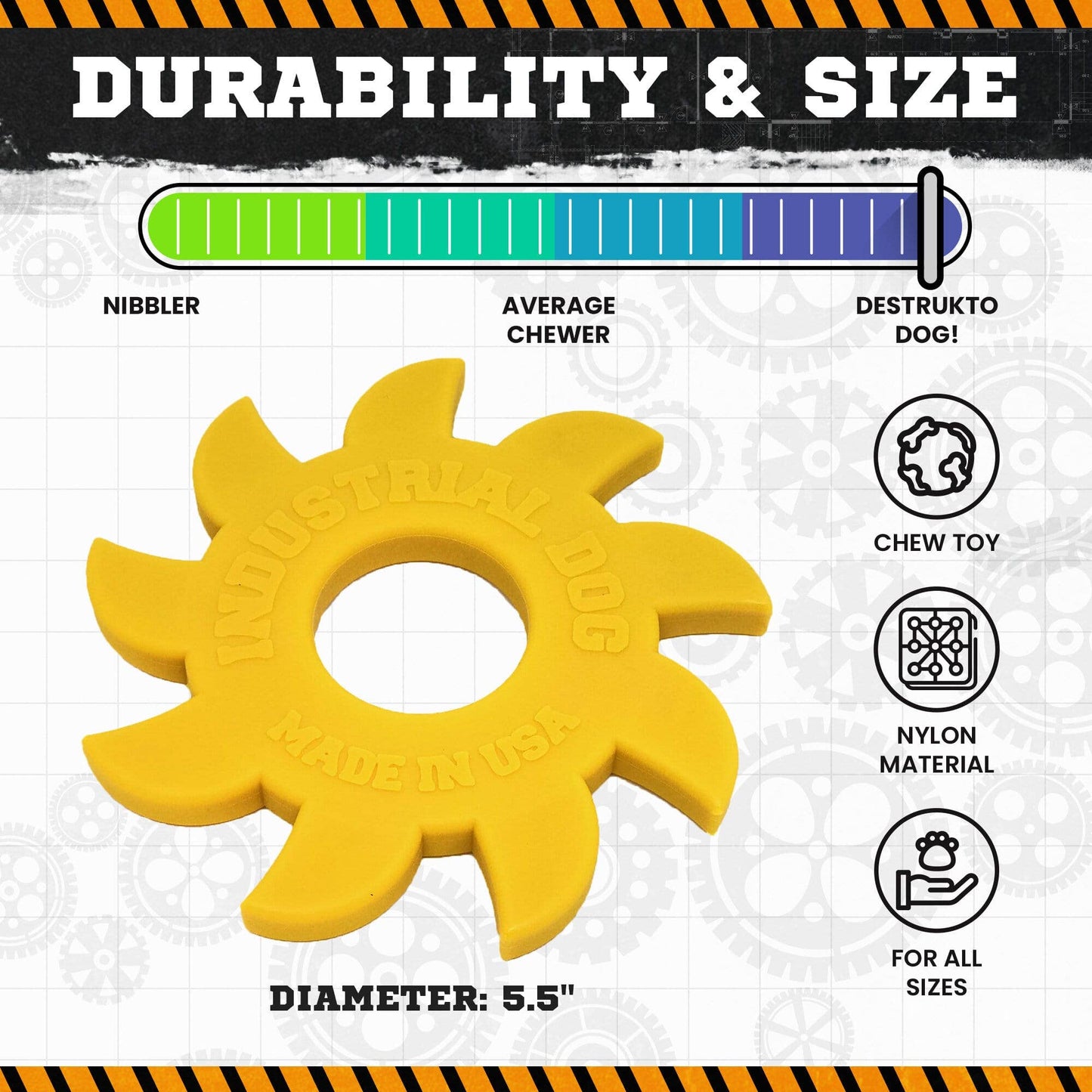 ID Nylon Circular Saw Blade - Med/Large - Yellow