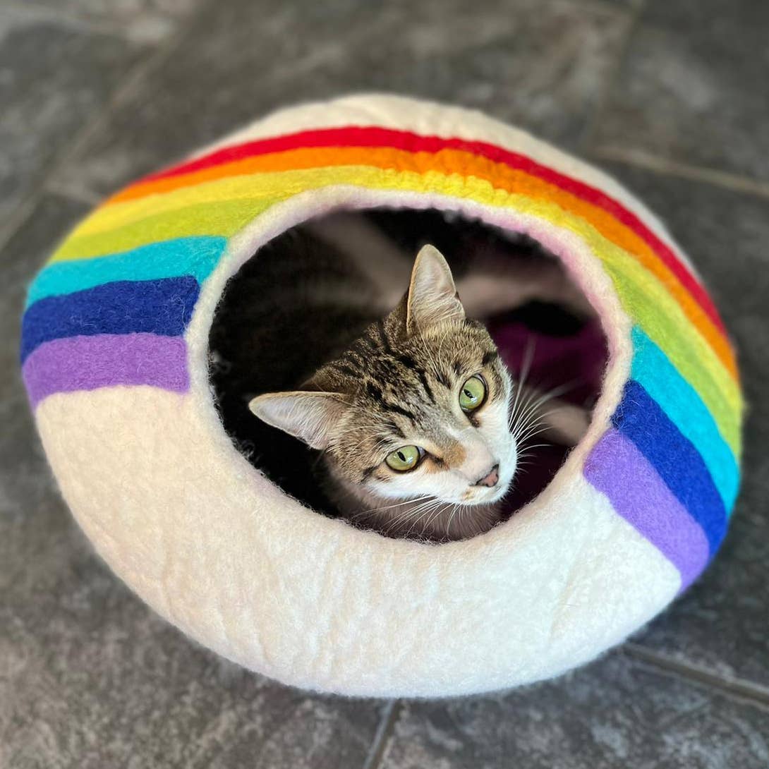 Rainbow Eco Kitty Cave - Cat Cave