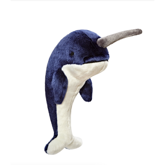 Bleu Narwal Plush Dog Toy