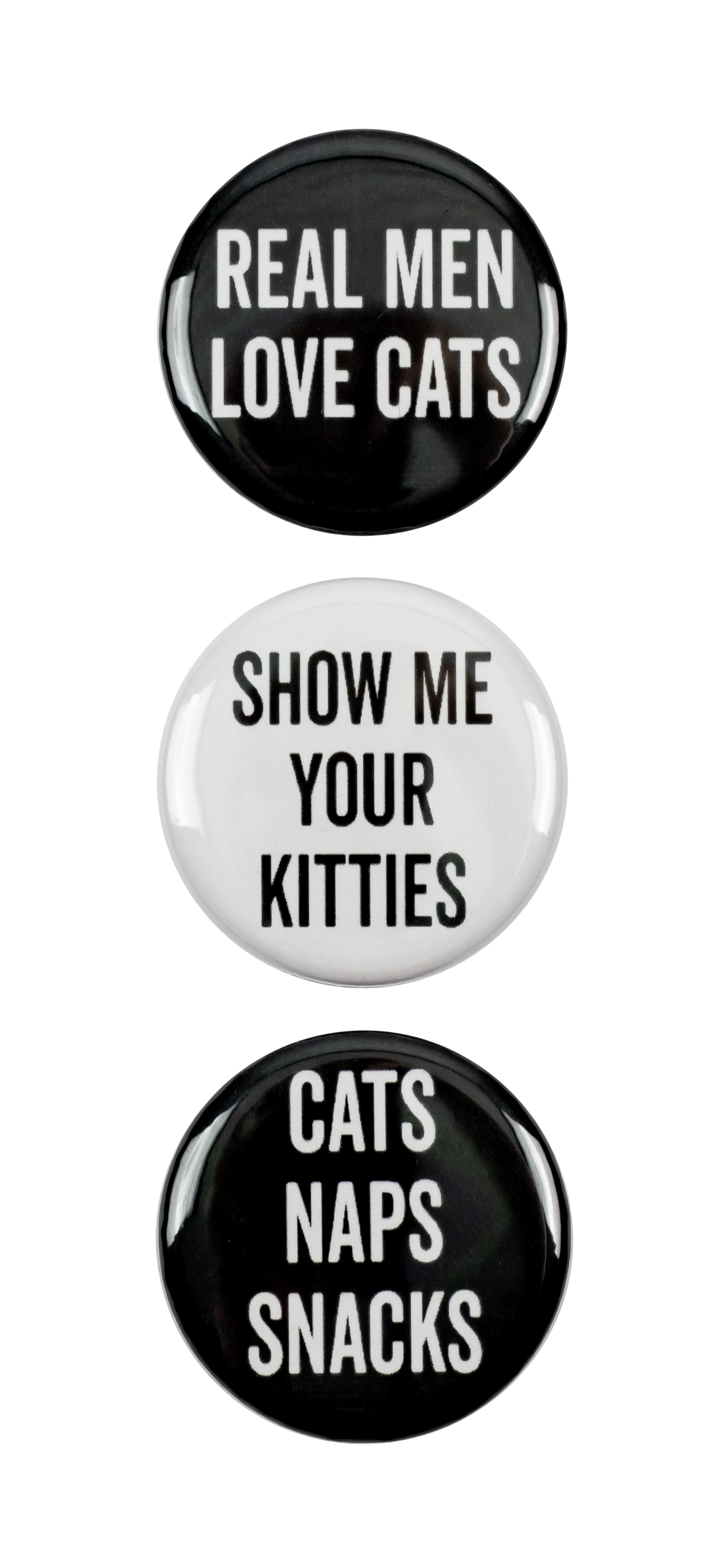 Real Men Love Cats Magnets - Set of 3