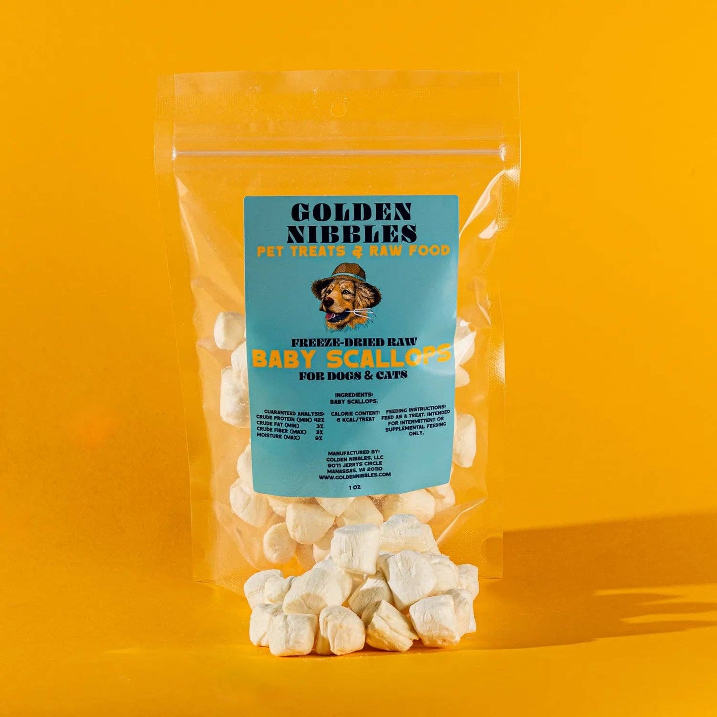 Baby Scallop - Freeze Dried Treats for Dogs & Cats