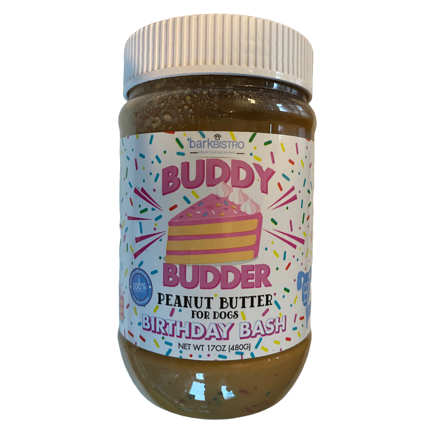 Buddy Budder - Birthday Bash Dog Peanut Butter 17 oz Jar