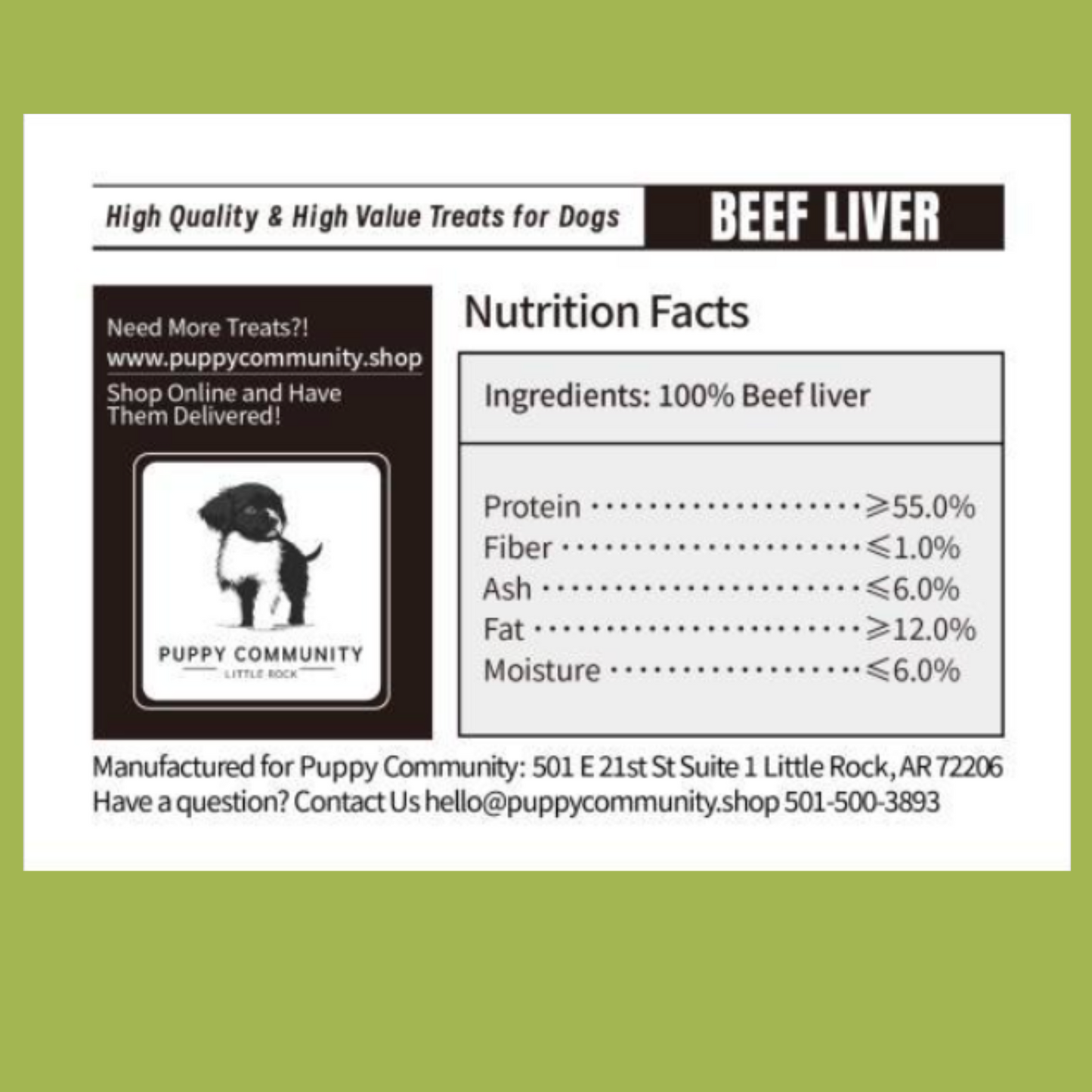 Beef Liver Treats by Puppy Community