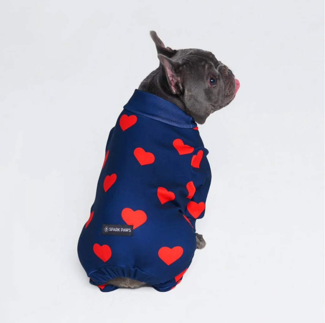 Dog Pajama - Hearts