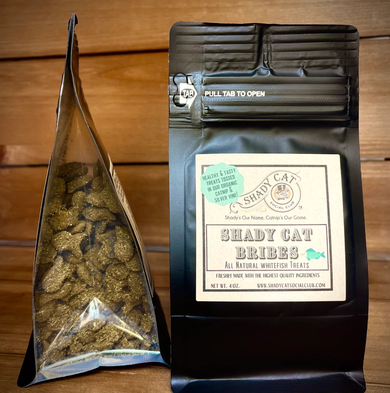 Whitefish, Catnip and Silver Vine Shady Cat Bribes Cat Treats