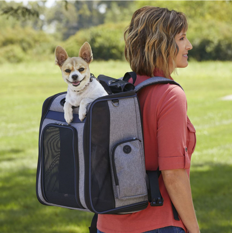 Midwest Day Tripper Pet Backpack Grey