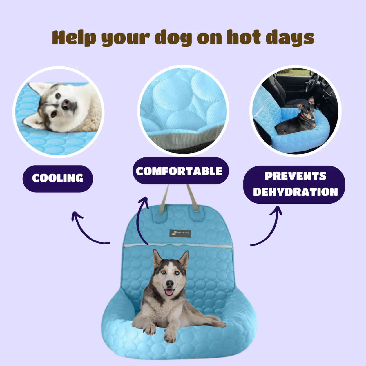 Cooling Car Bed Heat Relief - Pelsbarn