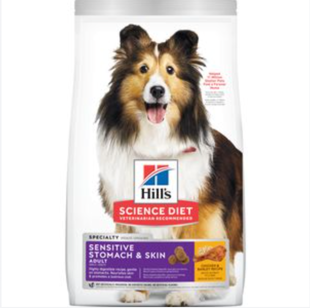 Hill's Science Diet Adult Dry Dog Food, Sensitive Stomach & Skin, Chicken Recipe
