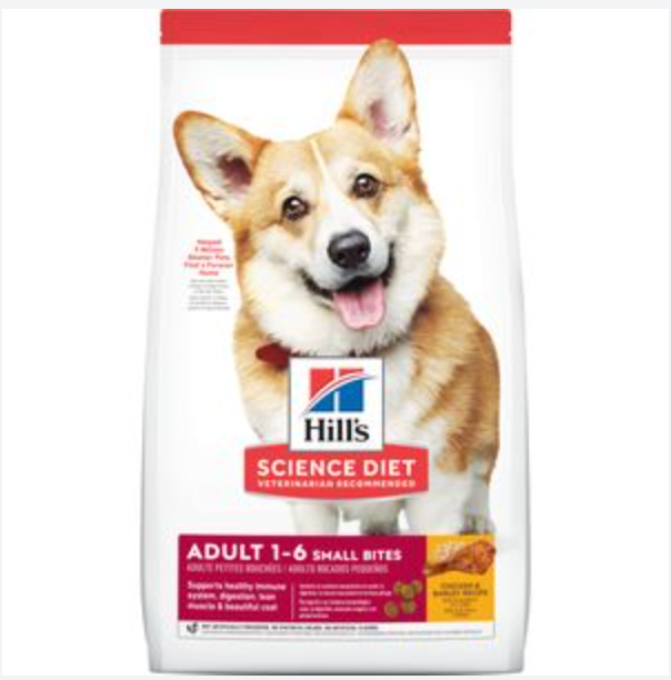 Hill's Science Diet Adult Dry Dog Food, Small Bites Chicken & Barley Recipe