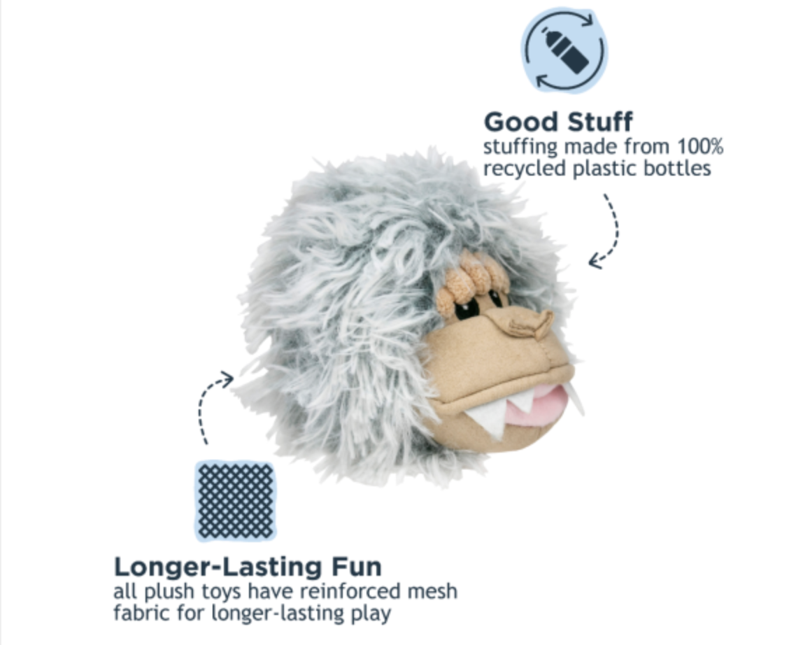 Yeti Head 2-in-1 Dog Toy