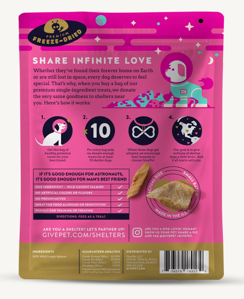 Give Pet - Astromutt Freeze-Dried Dog Treats, 3oz Bag