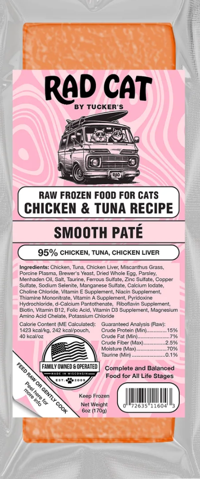 Tucker's Rad Cat Chicken & Tuna Smooth Pate