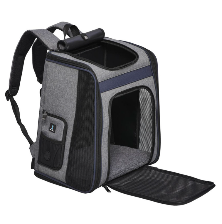Midwest Day Tripper Pet Backpack Grey