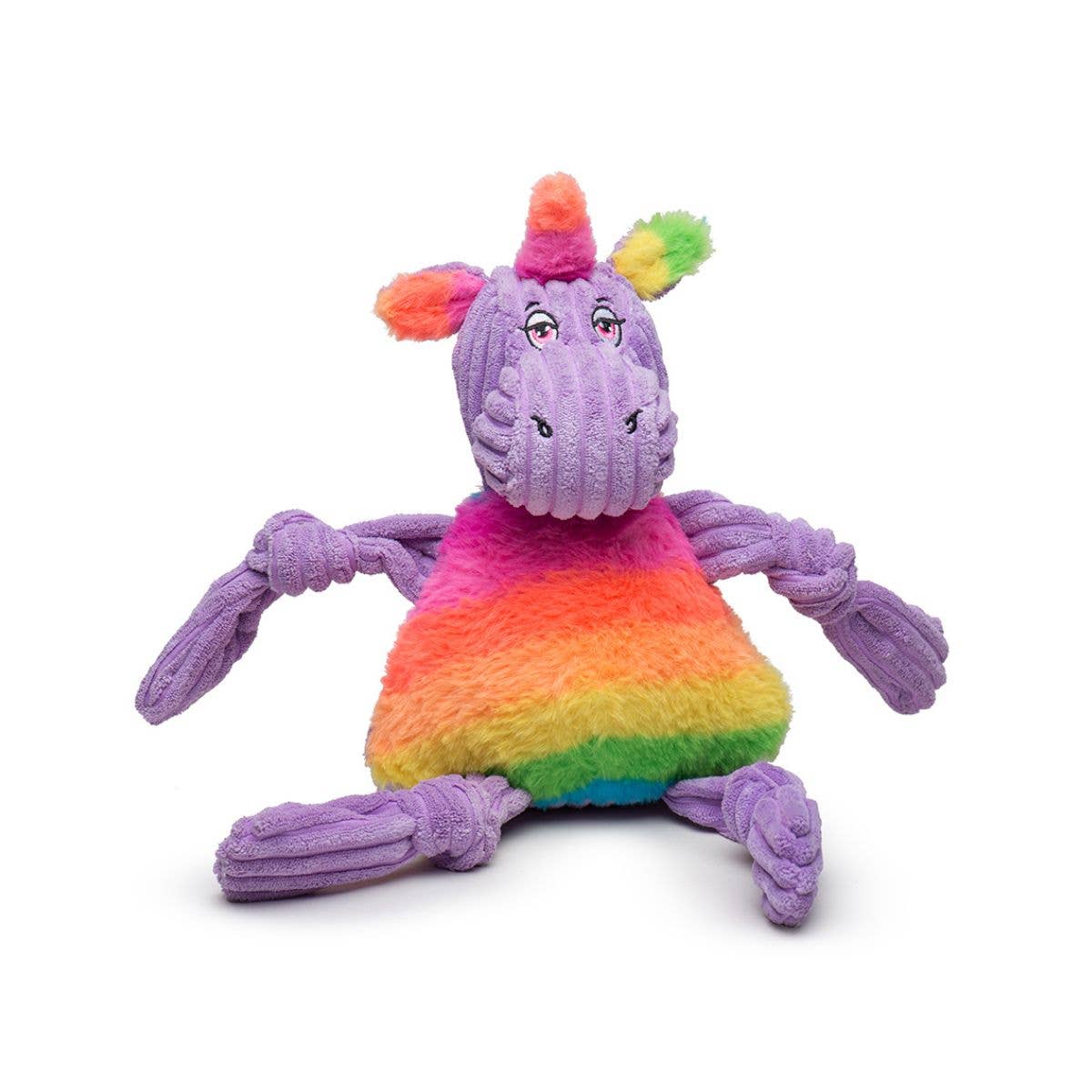 Rainbow Pride Unicorn Knottie® Plush Dog Toy