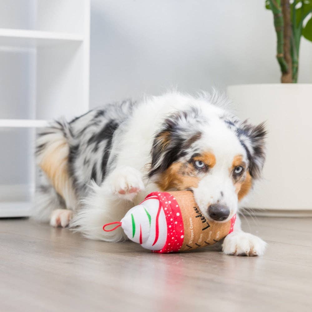 Latte My Way Dog Toy (Double Sided)