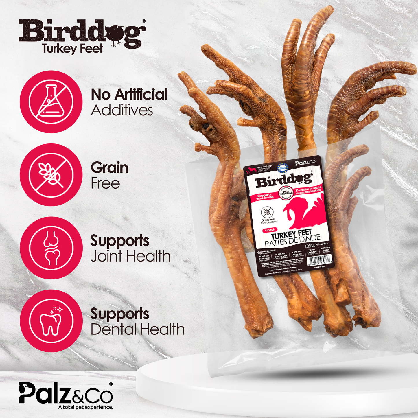 Birddog Turkey Feet - Pack of 4