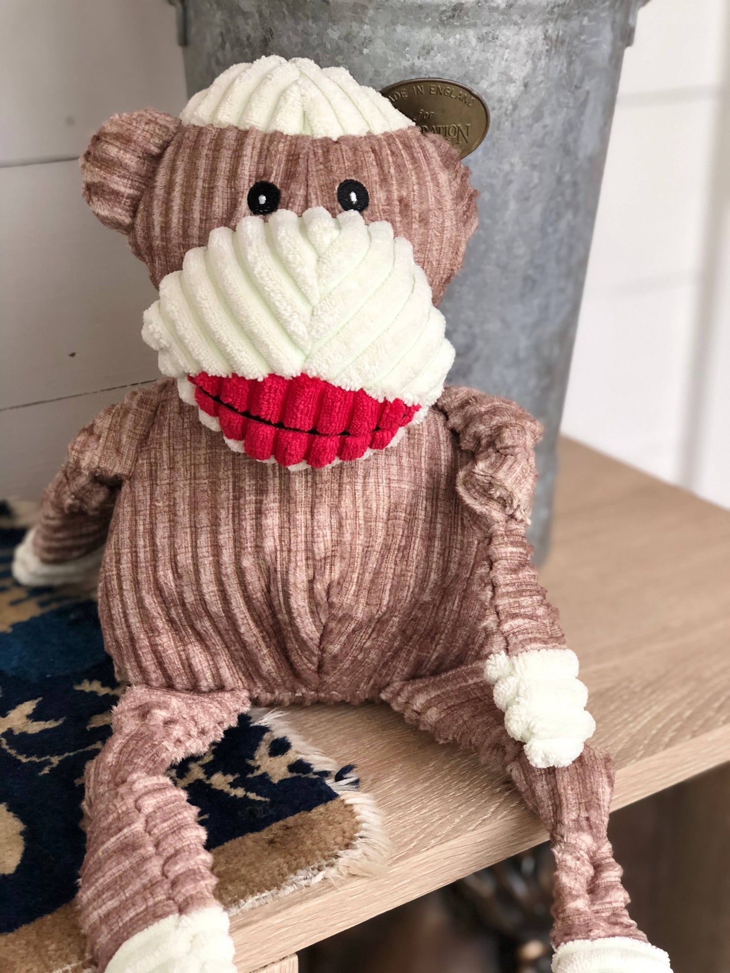 Stuey Sock Monkey Knottie® Plush Dog Toy