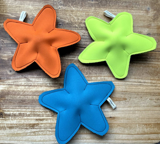 Scoutie Starfish, Floating Squeakin Ball Toy, Neoprene Scuba