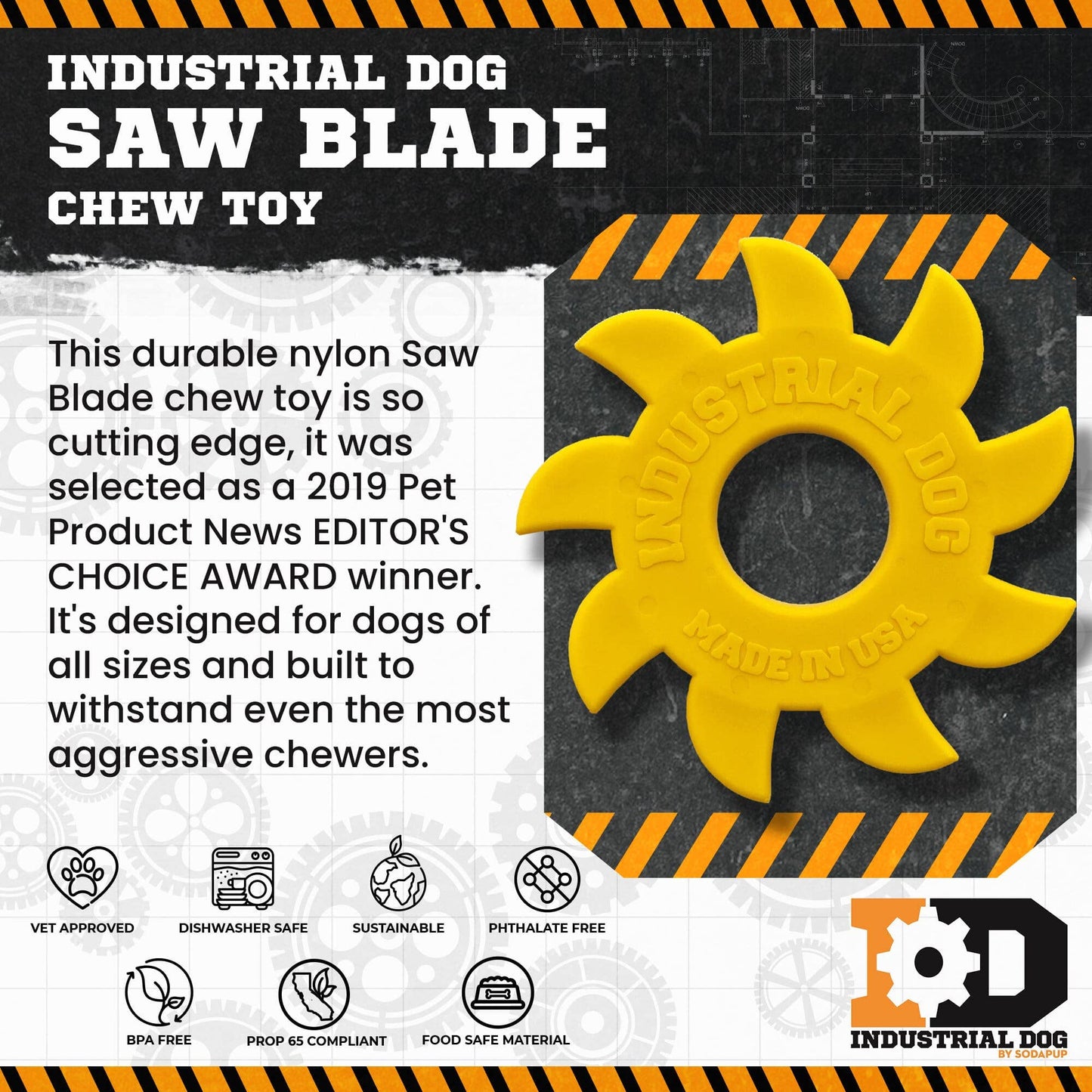 ID Nylon Circular Saw Blade - Med/Large - Yellow