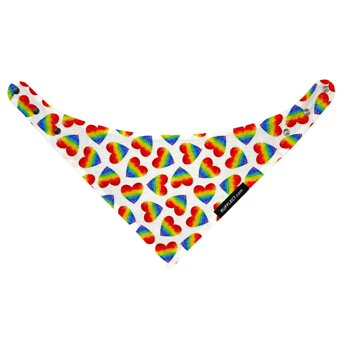Rainbow Hearts RUFFLECT® Dog Bandana