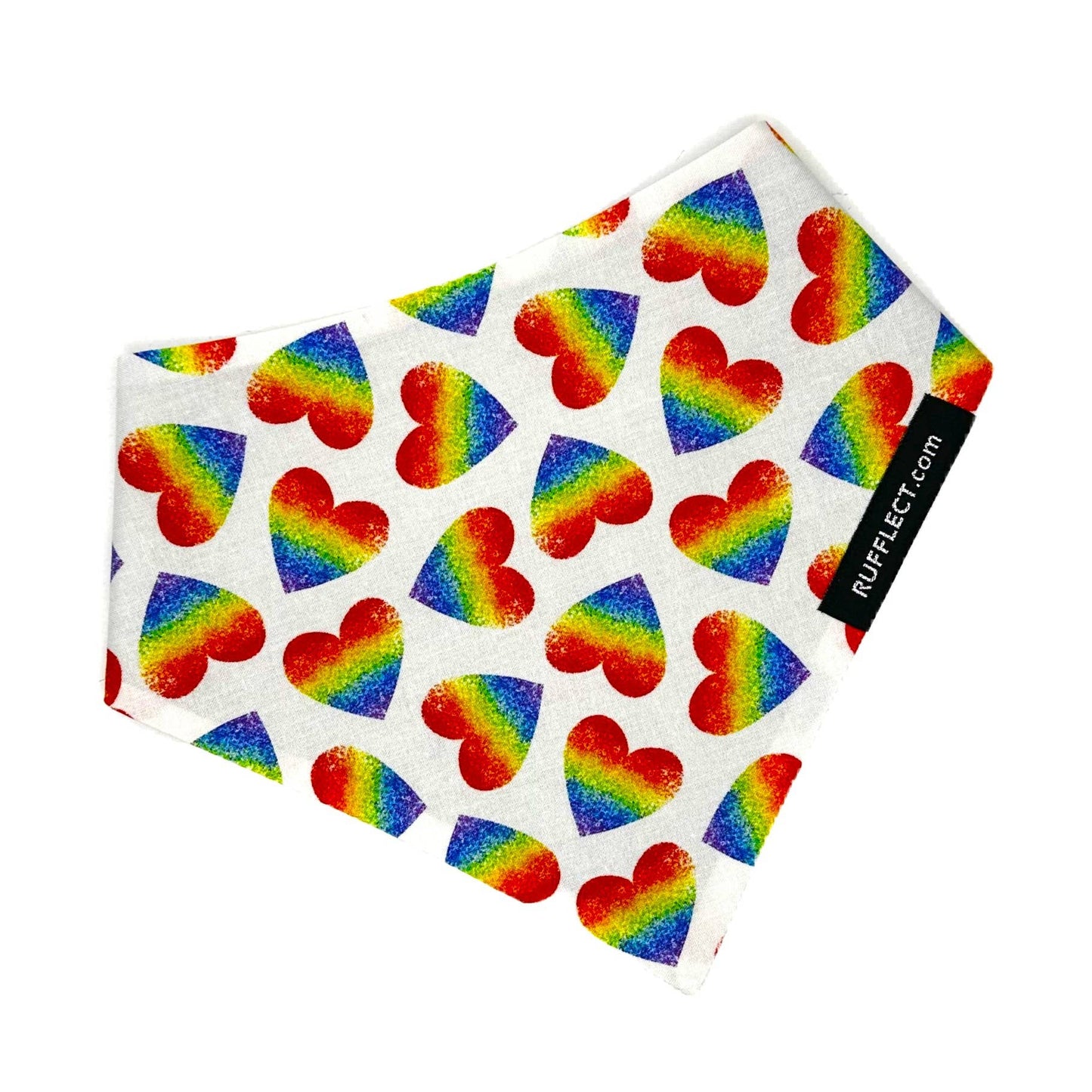 Rainbow Hearts RUFFLECT® Dog Bandana