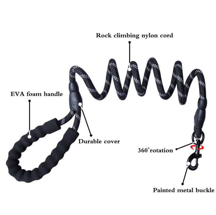 5 Foot Rope Leash with Comfort Handle