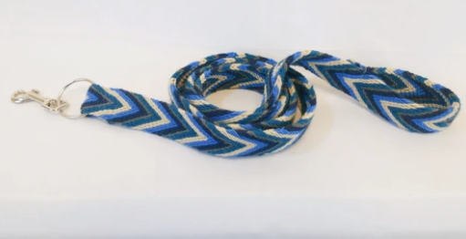 Blue Handmade Wayuu Dog Leash