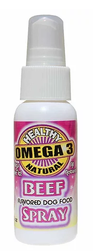 Beef Flavor Spray For Dry Dog Food 2 Oz by Flavored Omega 3 Sprays