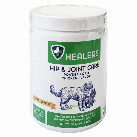 Healers Advanced Hip and Joint Care for Dogs with Glucosamine, MSM and Hemp, 175 g