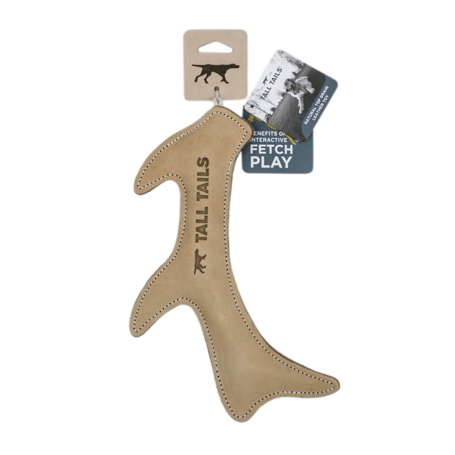 Tall Tails Natural Leather Antler Dog Toy - 11"