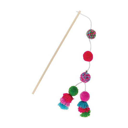 Shake Your Pom Pom Teaser Cat Toy Wand