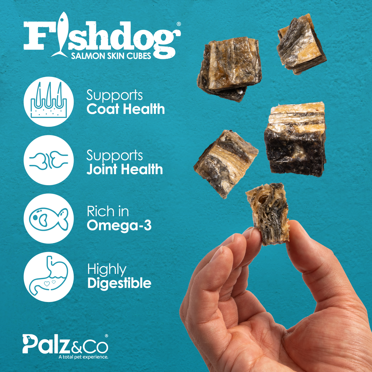 Fishdog Salmon Skin Cube - 2.5 oz (70g)