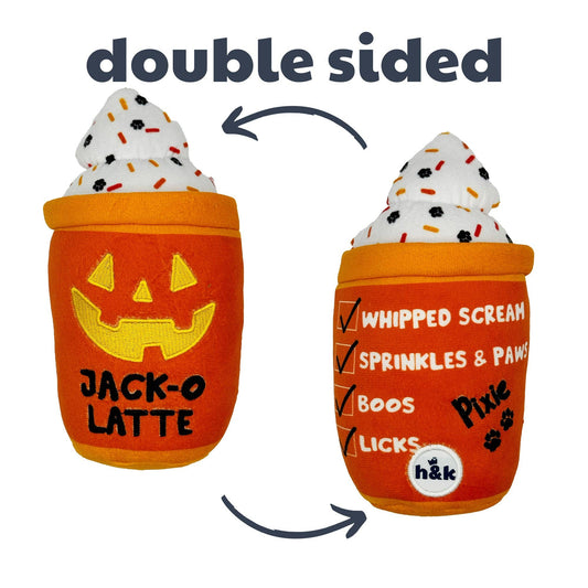Jack-O-Latte Dog Toy (Double Sided)