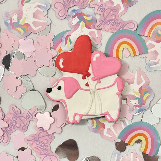 Cookie - Pup Balloon Hearts