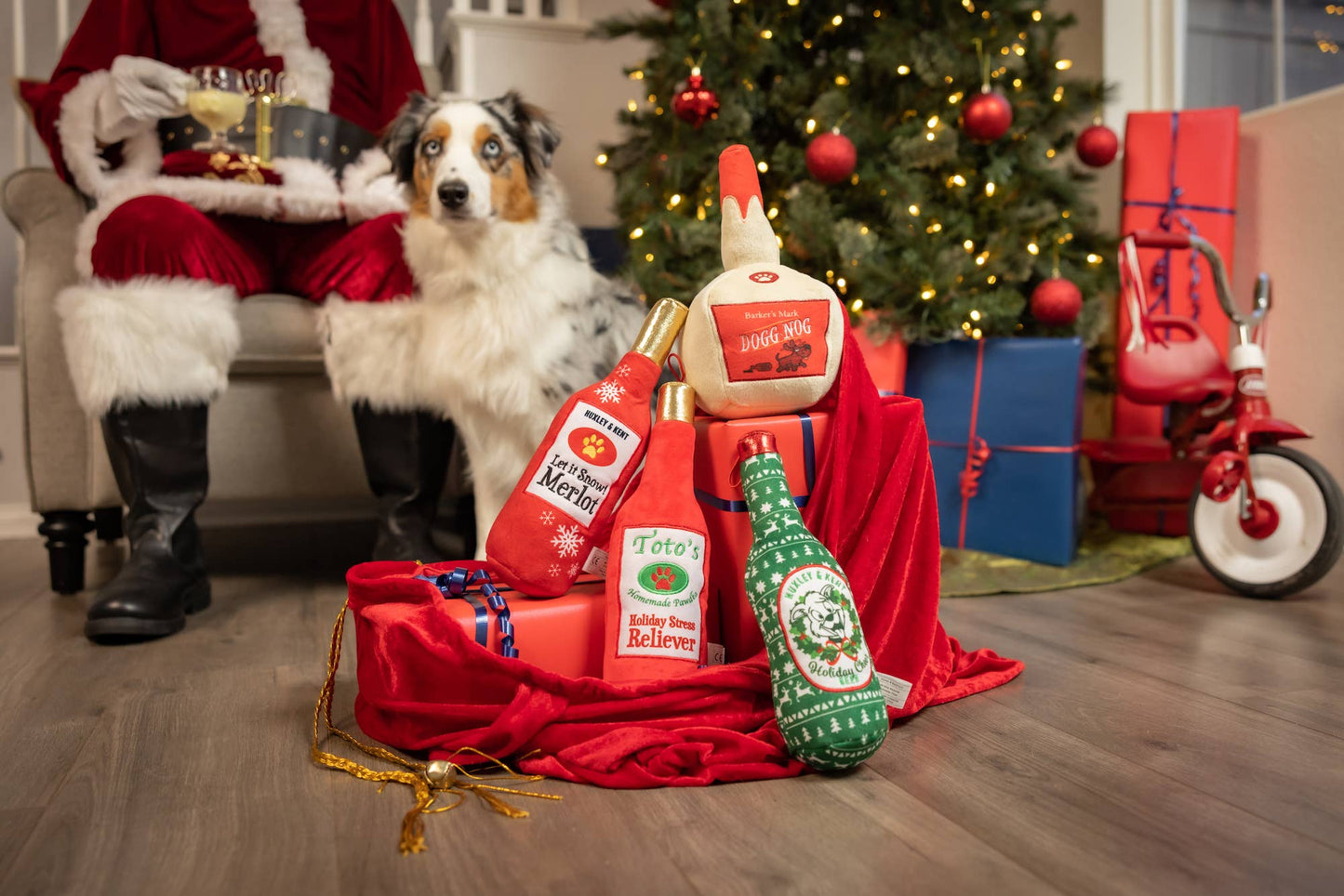 Let It Snow Merlot Dog Toy