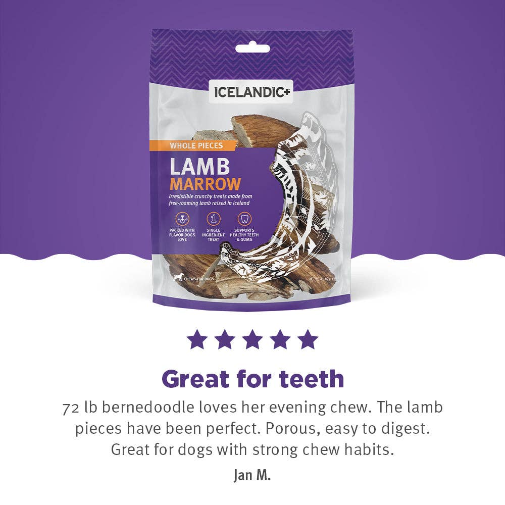Lamb Marrow Whole Pieces Dog Treats