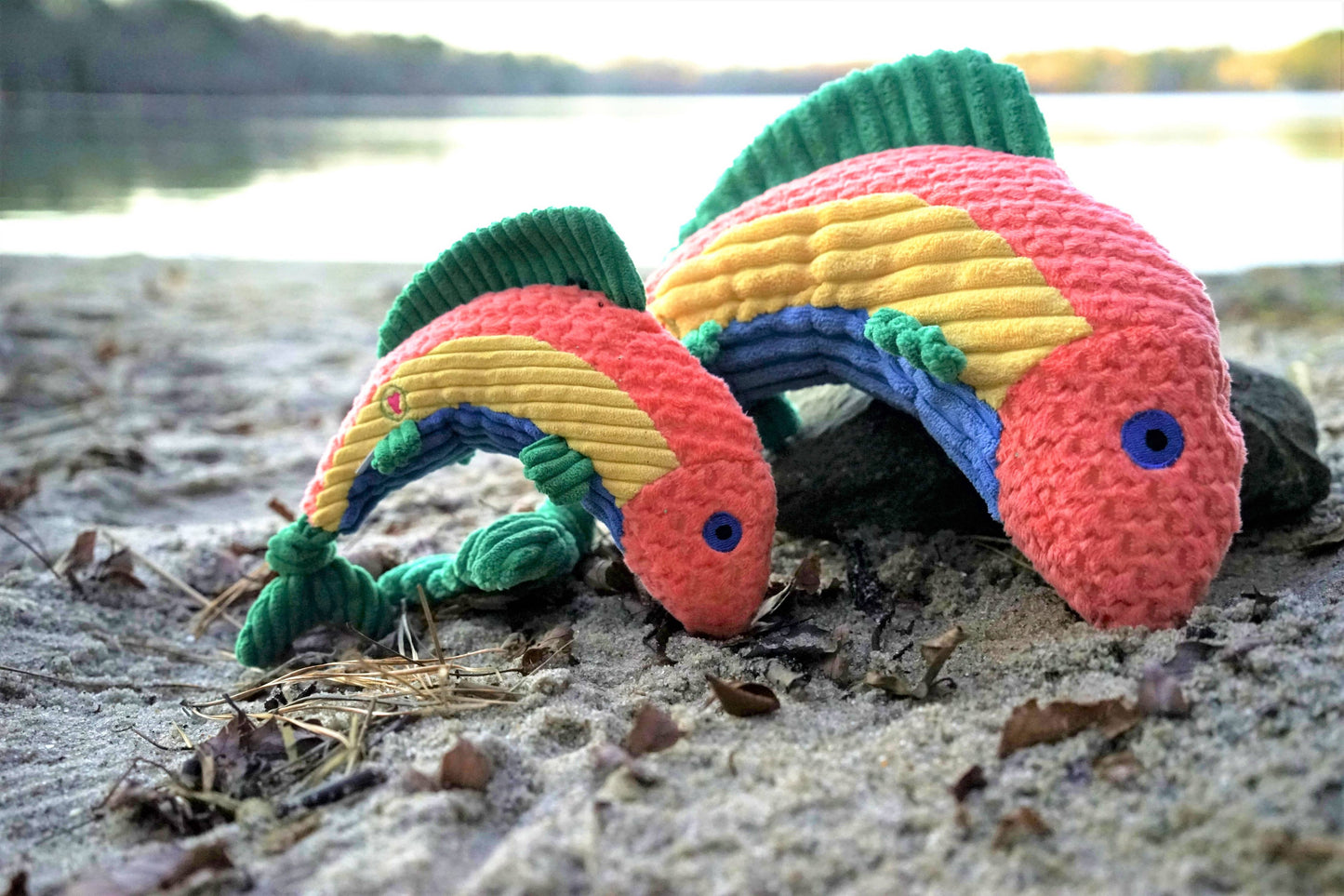 Raucous Rainbow Trout Knottie® Plush Dog Toy