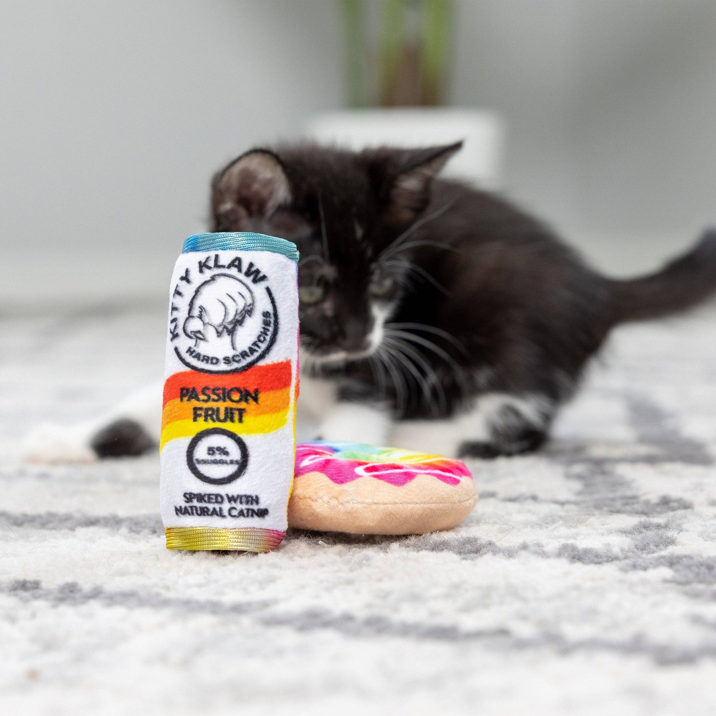 Donut & Kitty Klaw Passion Fruit 2pk Cat Toy