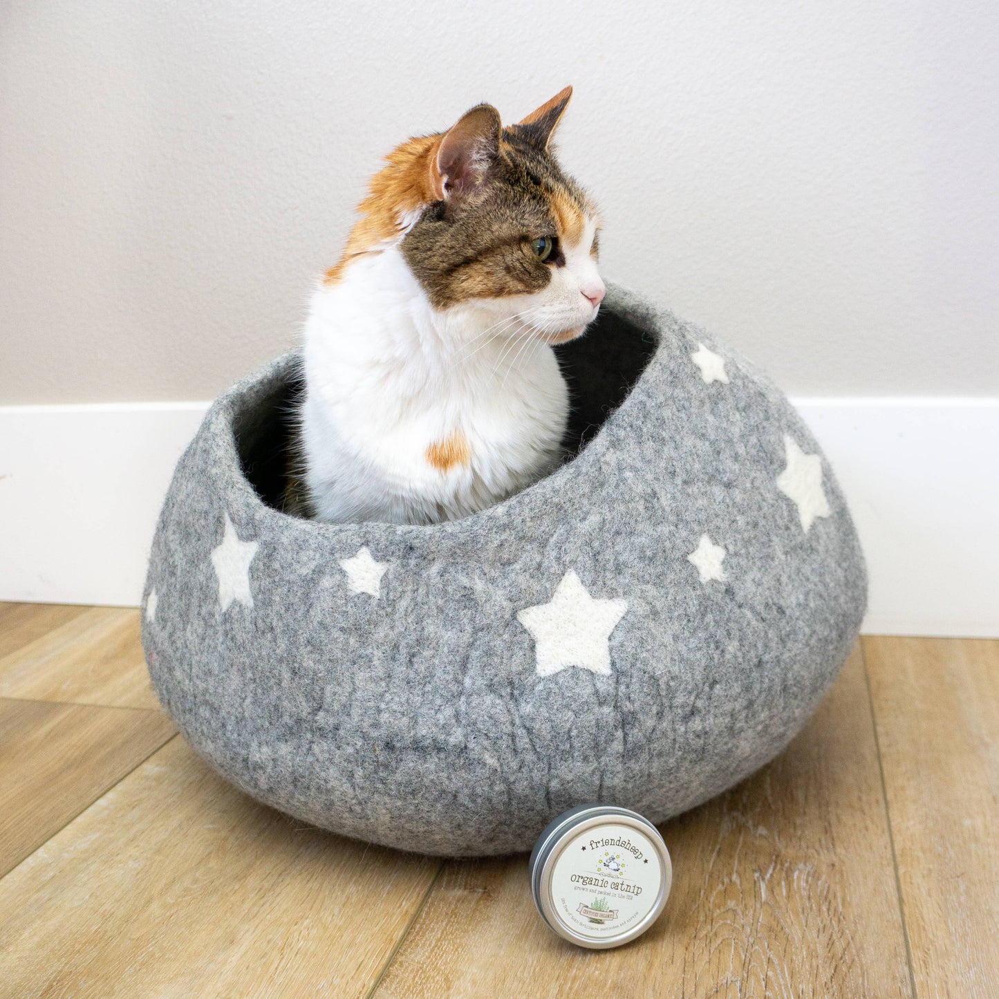 GREY Midnight Stars Eco Kitty Cave - Cat Cave